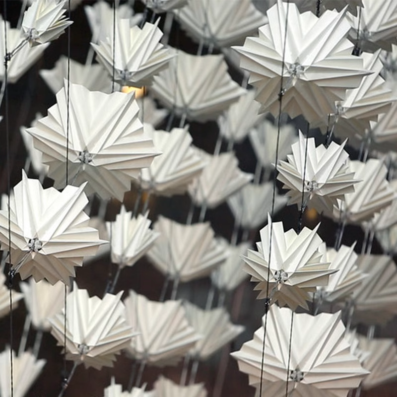 Mechanical Umbrella Art Installation Everchanging Space